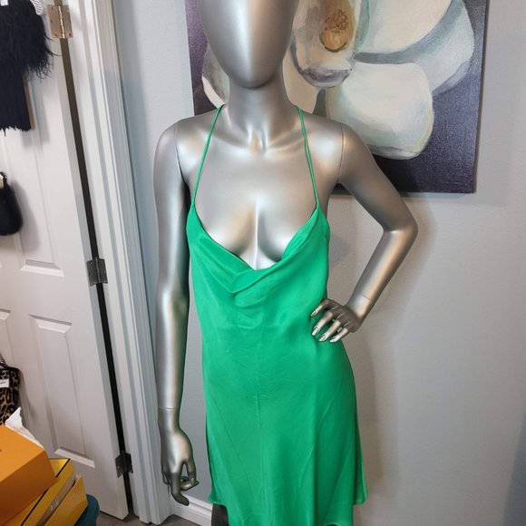 Zara Cowl Neck Satin Slip Dress - Picture 4 of 6